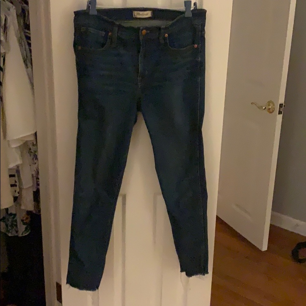 Madewell high rise, raw hem jeans!